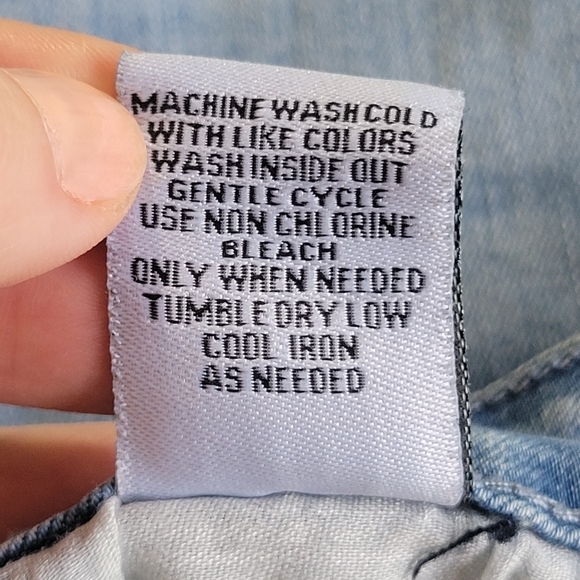 Final Price -Light Blue Distressed Low Rise Jeans - BamBoo Size 3/4 - Picture 11 of 11